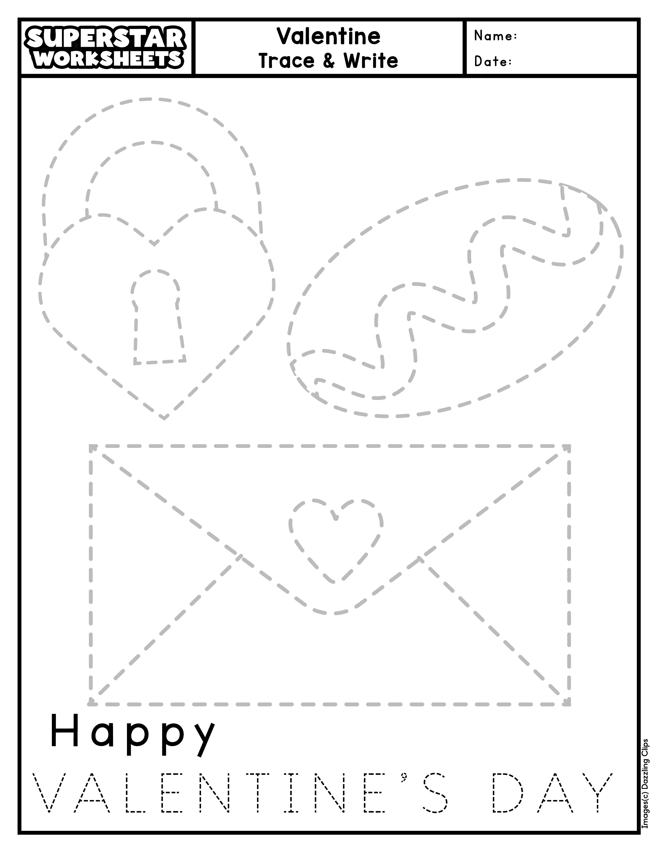 valentine's day worksheets (free printables) - superstar worksheets
